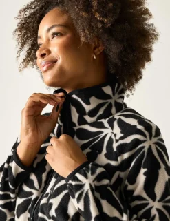 Frankie Floral Funnel Neck Fleece Jacket