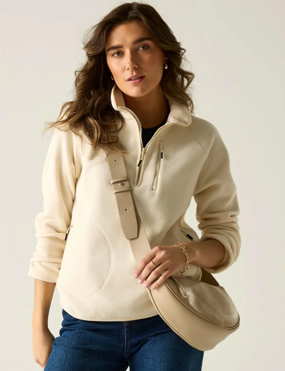 Frankie Half Zip Funnel Neck Fleece