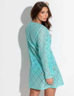 Free Spirit Lace Long Sleeve Beach Dress