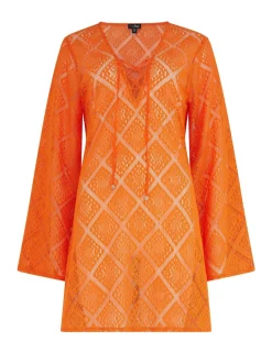 Free Spirit Lace Long Sleeve Beach Dress