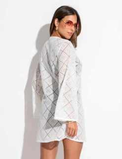 Free Spirit Lace Long Sleeve Beach Dress
