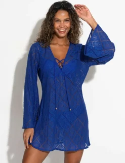 Free Spirit Lace Long Sleeve Beach Dress