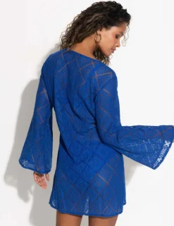 Free Spirit Lace Long Sleeve Beach Dress