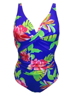Free Spirit Twist Front Ruched Tummy Control Swimsuit
