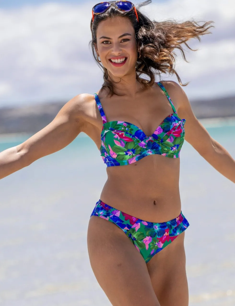 Free Spirit Twist Front Ruched Tummy Control Swimsuit