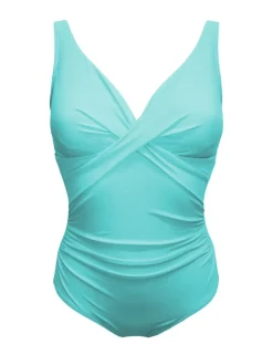 Free Spirit Twist Front Ruched Tummy Control Swimsuit