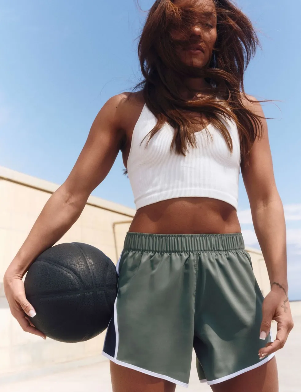 Free Throw Ribbed Crop Top