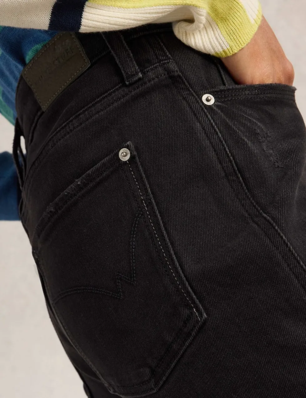 Freya Mid Rise Straight Leg Jeans