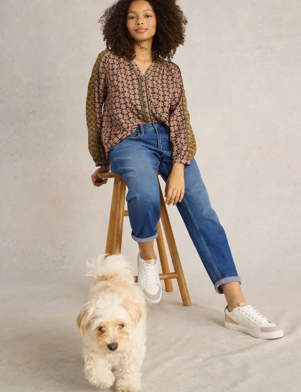 Freya Mid Rise Straight Leg Jeans