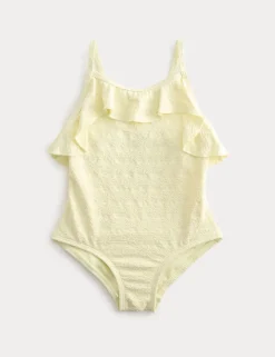 Frill Broderie Swimsuit (2-8 Yrs)