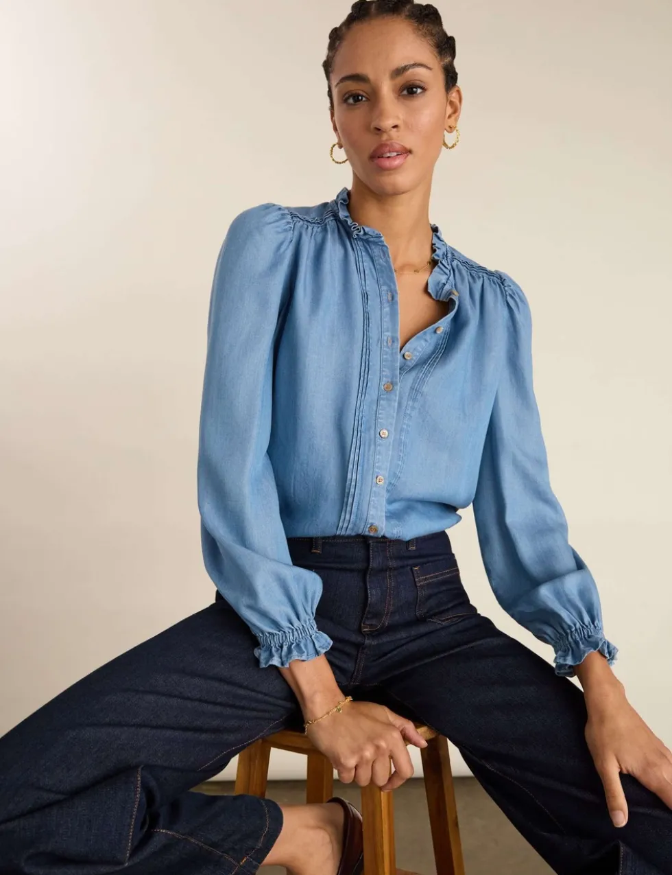 Frill Neck Blouse