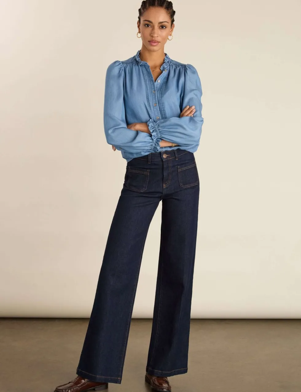 Frill Neck Blouse
