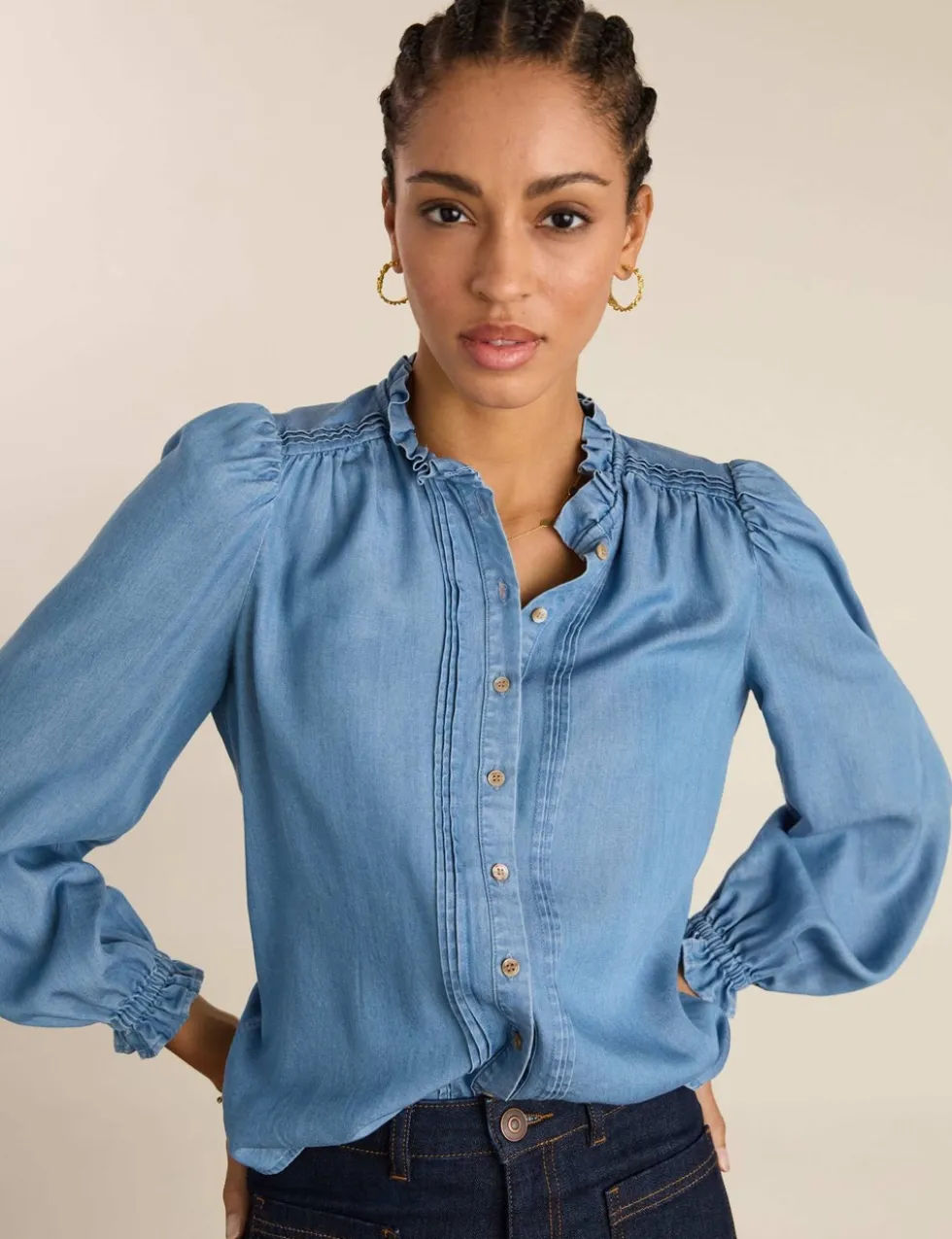 Frill Neck Blouse