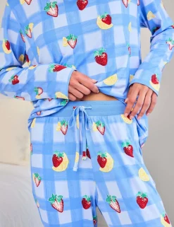 Fruit Petite Print Crew Neck Pyjama Set