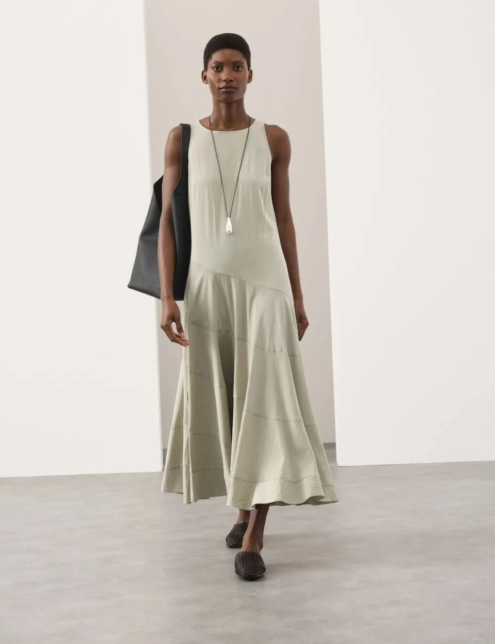 Full Circle Seam Midaxi Skater Dress