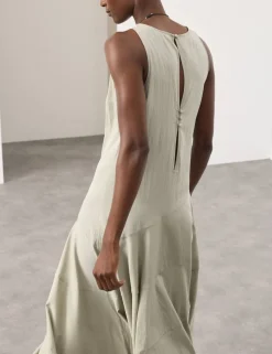 Full Circle Seam Midaxi Skater Dress