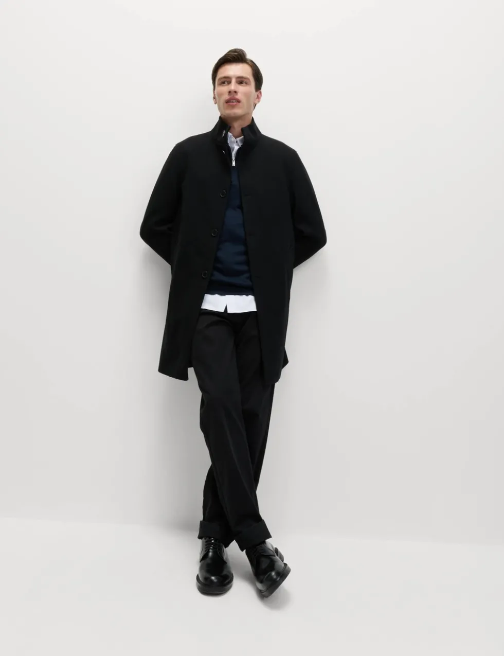 Funnel Neck Overcoat