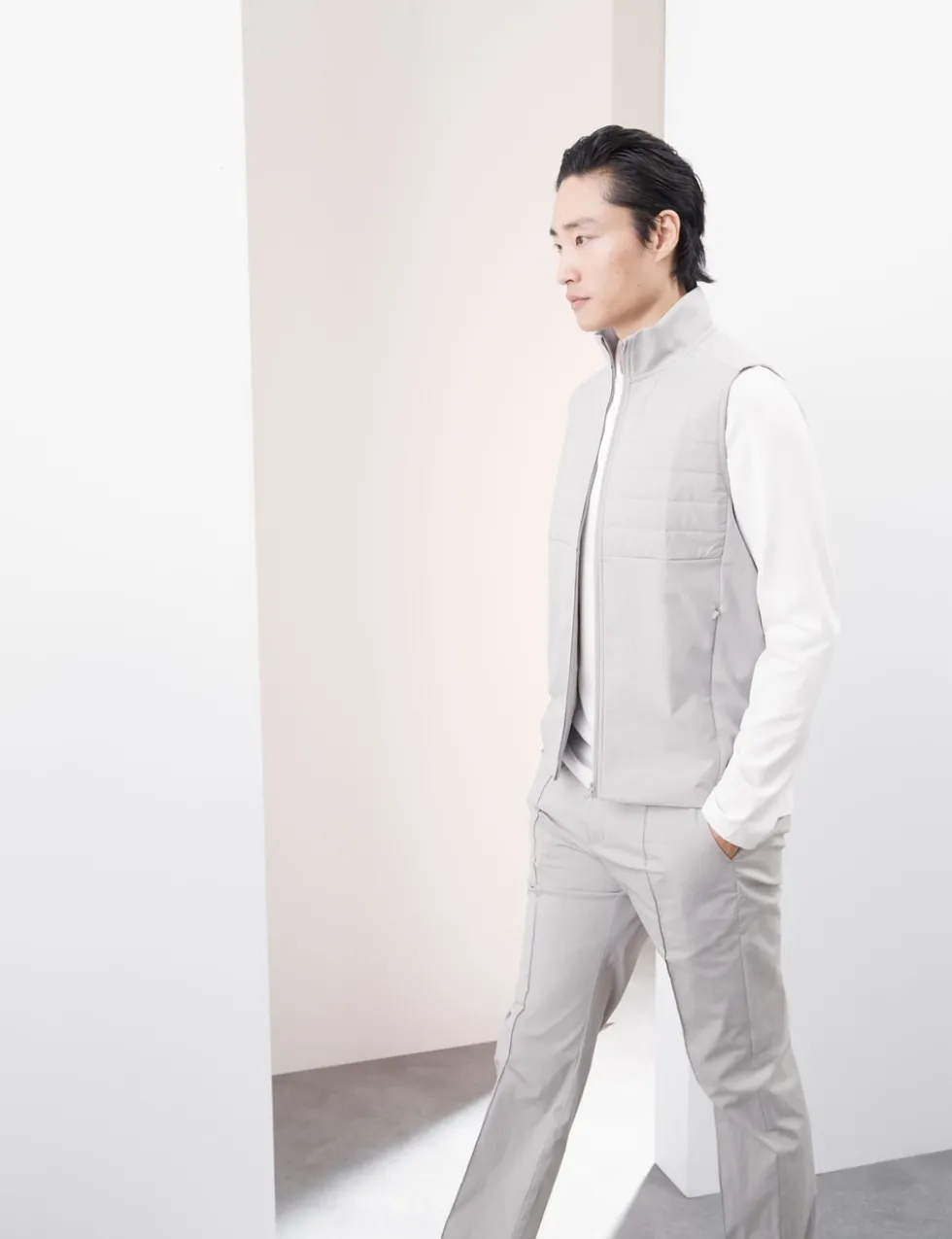 Funnel Neck Quilted Gilet