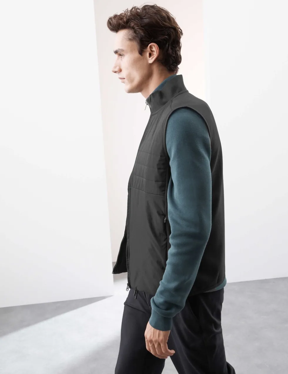 Funnel Neck Quilted Gilet