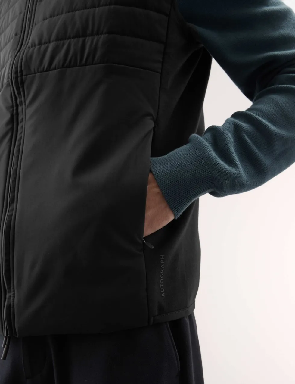 Funnel Neck Quilted Gilet