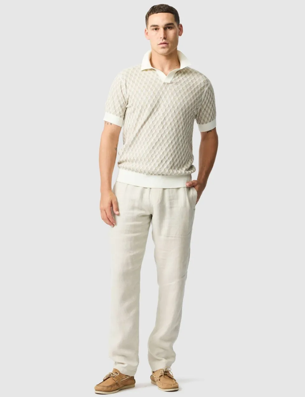 Galdfield Pure Cotton Knitted Polo Shirt
