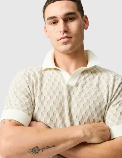 Galdfield Pure Cotton Knitted Polo Shirt