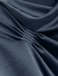 Gathered Shoulder Draped Top