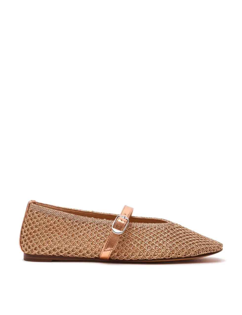 Gayla Buckle Woven Flat Pumps
