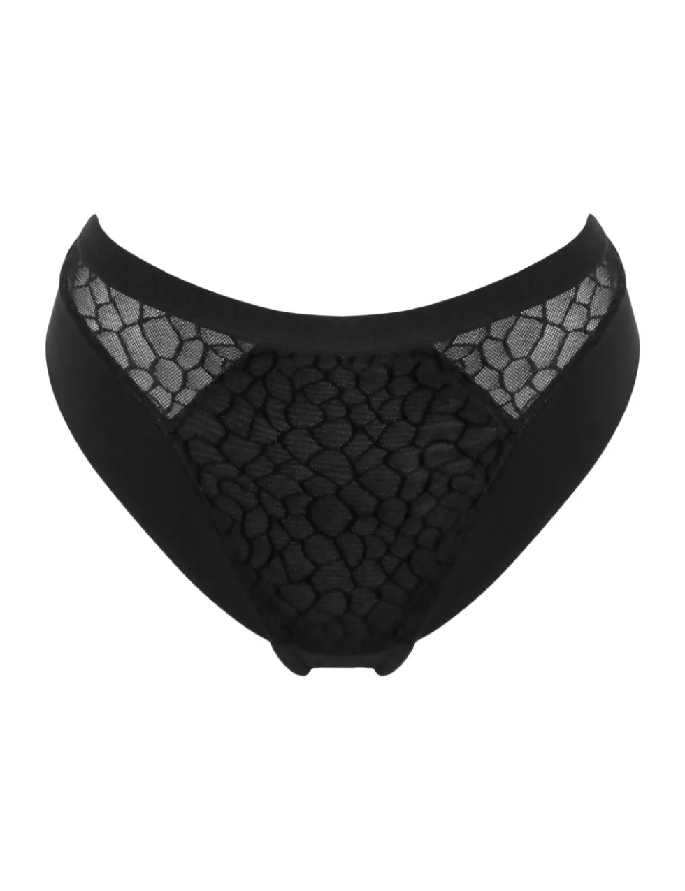 Geometric Mesh High Leg Knickers