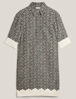 Geometric Mini Shift Dress
