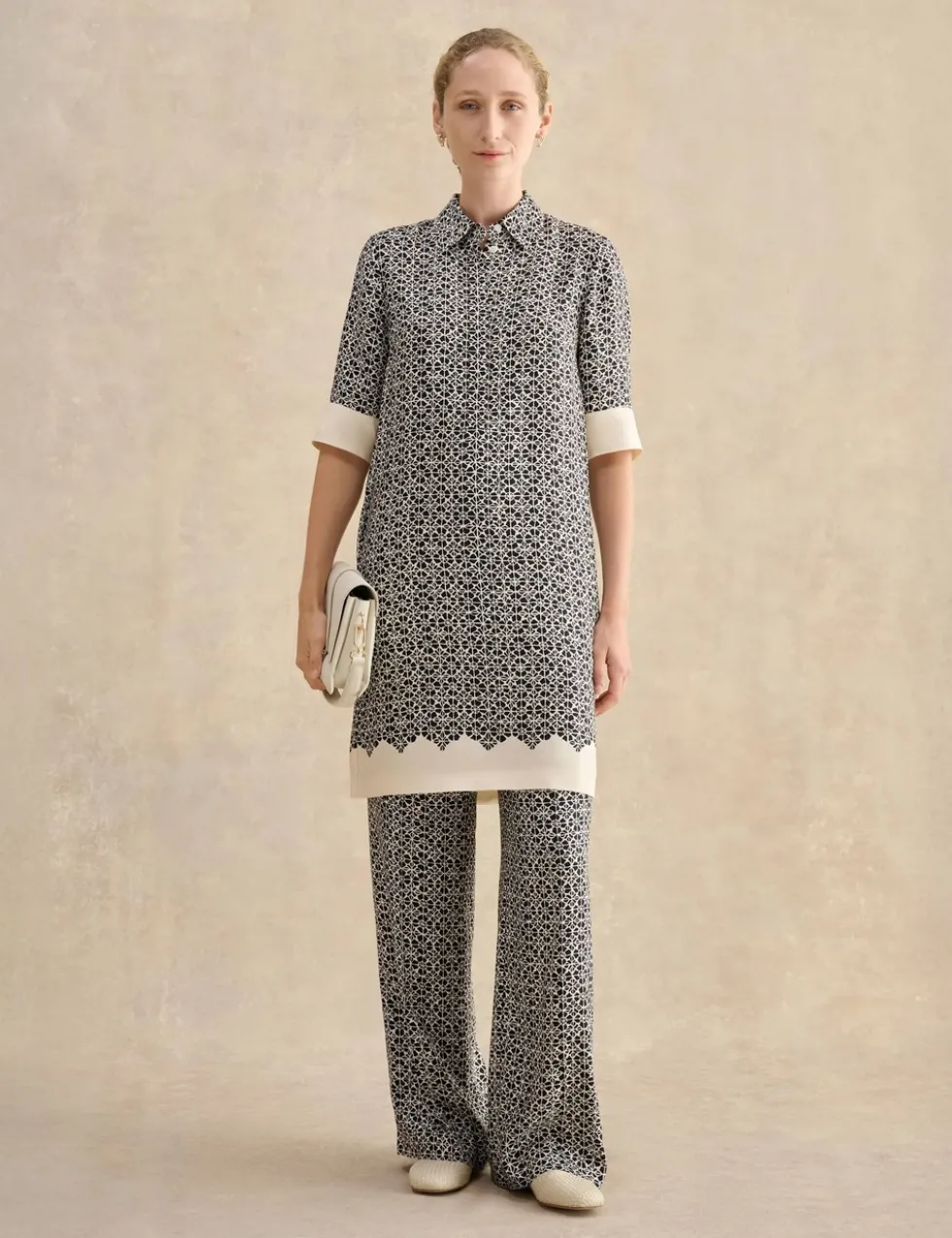 Geometric Mini Shift Dress