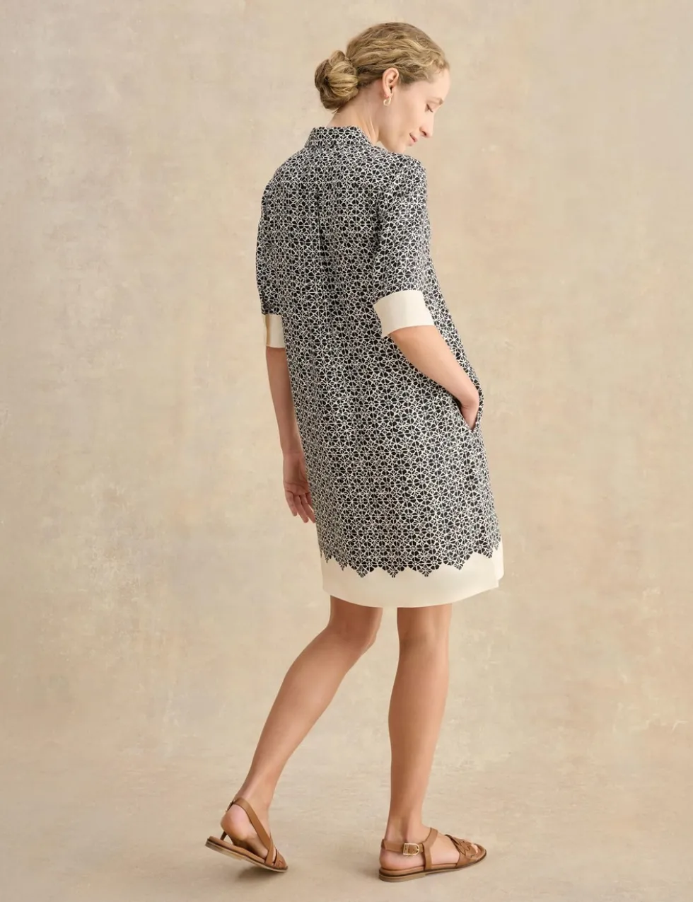 Geometric Mini Shift Dress