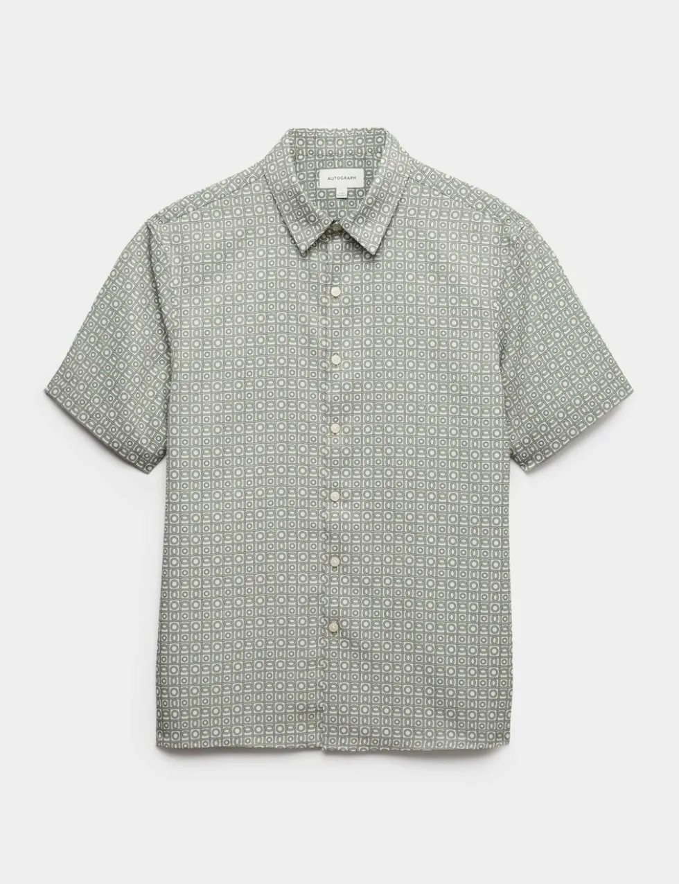 Geometric Print Short Sleeve Shirt