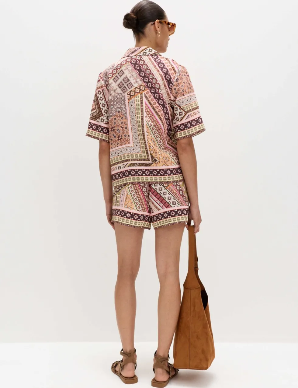 Geometric Printed Button Through Shirt