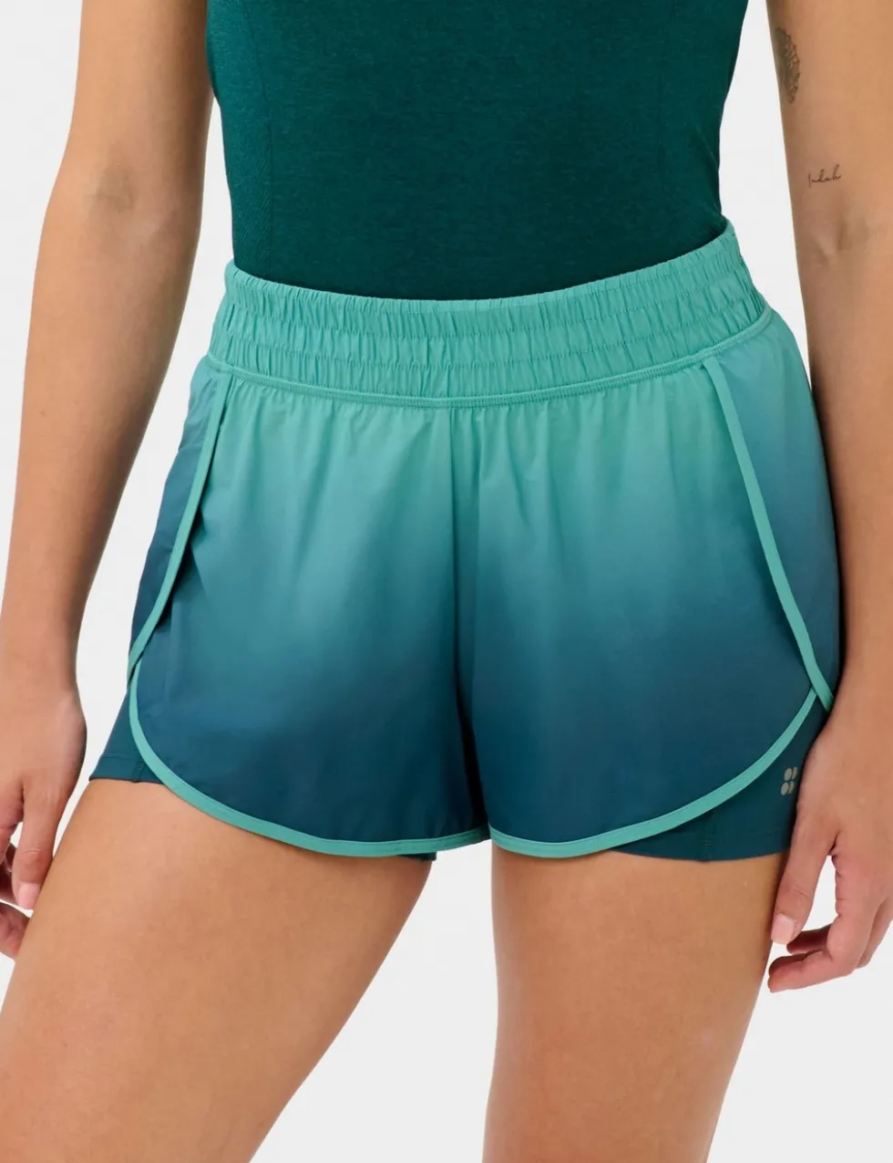 Get Set 2 in 1 High Waisted Sports Shorts