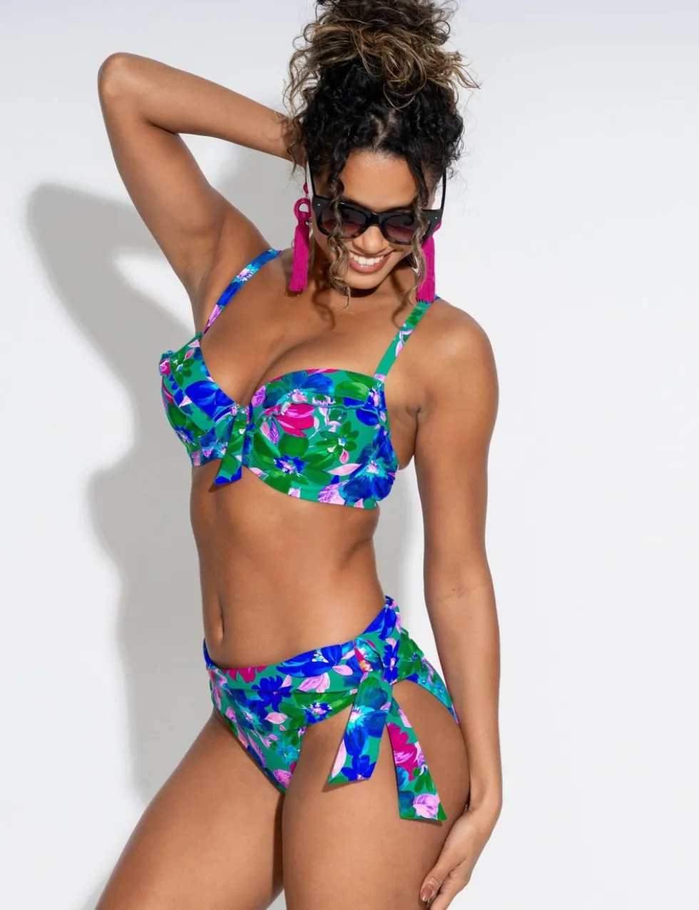 Getaway Padded Tie Convertible Bikini Top B-G