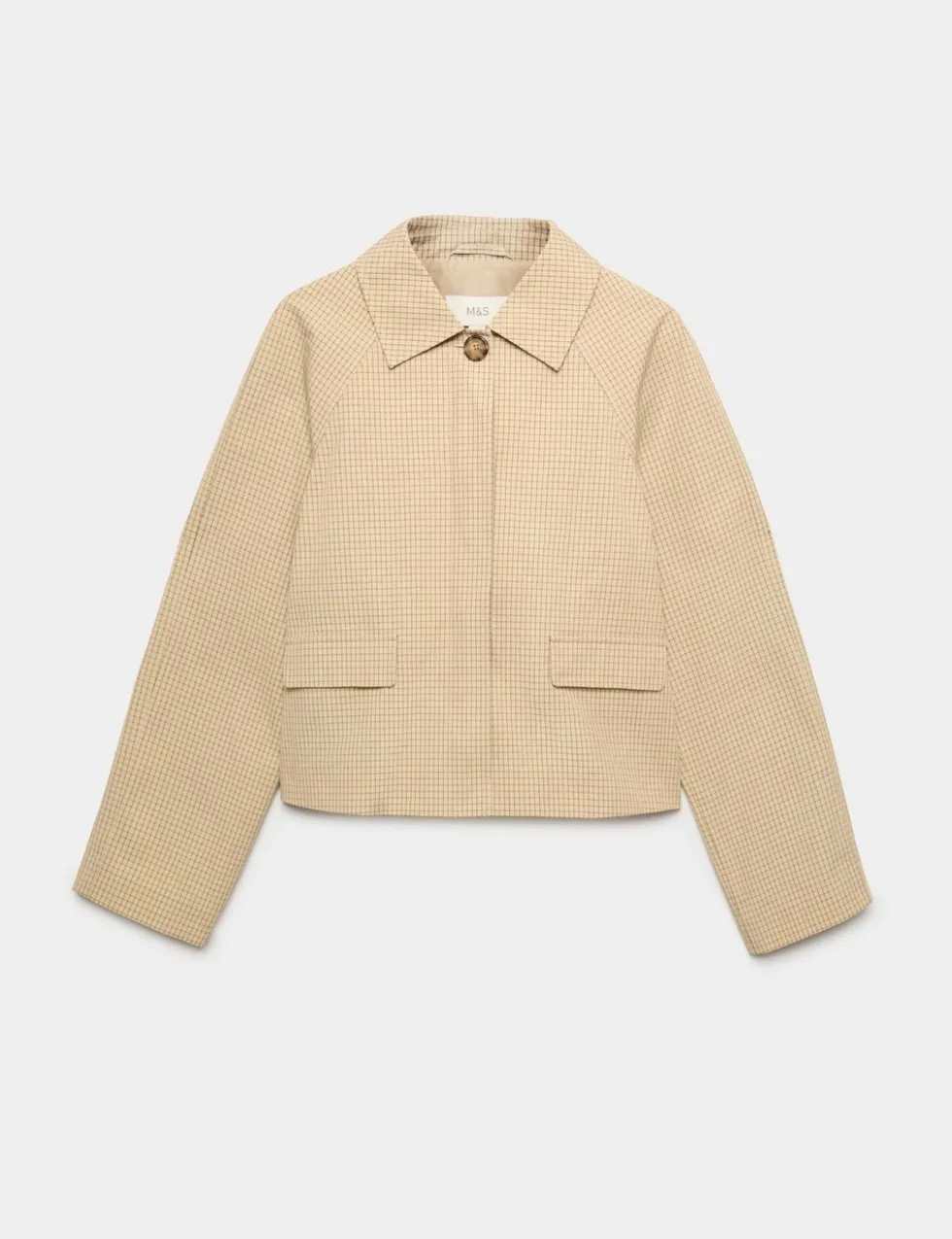 Gingham Button Through Short Jacket