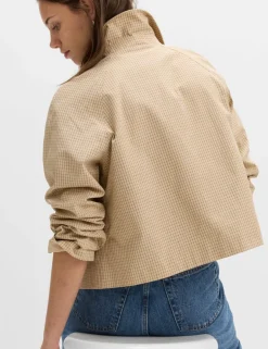 Gingham Button Through Short Jacket