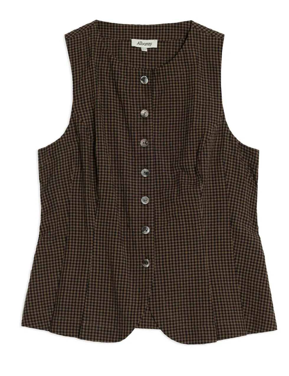 Gingham Cropped Waistcoat