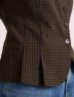 Gingham Cropped Waistcoat