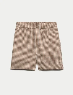Gingham High Waisted Shorts