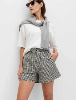 Gingham High Waisted Shorts
