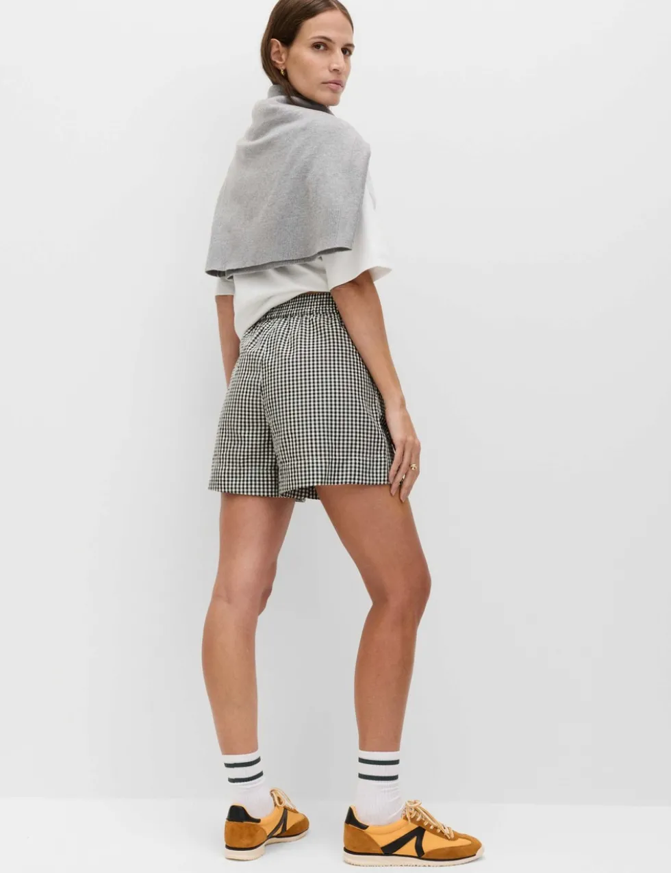 Gingham High Waisted Shorts