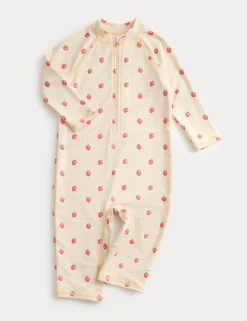 Gingham Long Sleeve Swimsuit (2-8 Yrs)