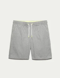 Gingham Patterned Swim Shorts (6-16 Yrs)