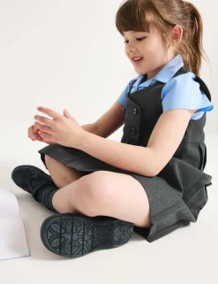Girls' Double Breasted School Pinafore (2-12 Yrs)