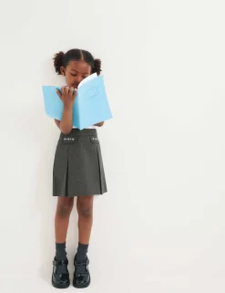 Girls' Embroidered School Skirt (2-18 Yrs)