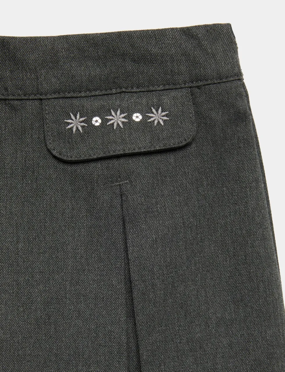 Girls' Embroidered School Skirt (2-18 Yrs)