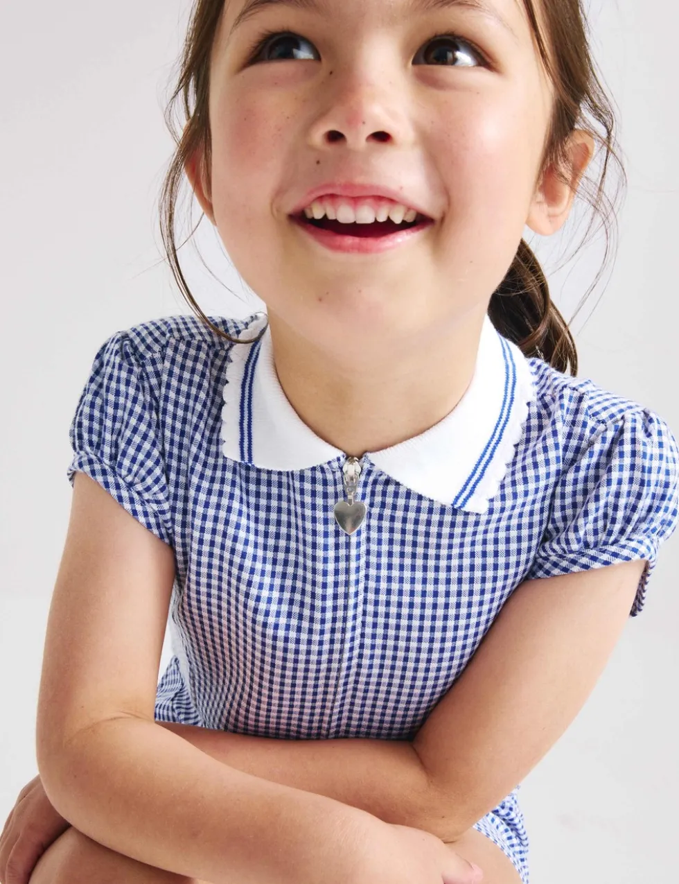 Girls' Gingham School Playsuit (2-14 Yrs)