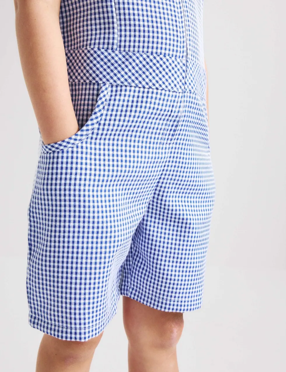 Girls' Gingham School Playsuit (2-14 Yrs)